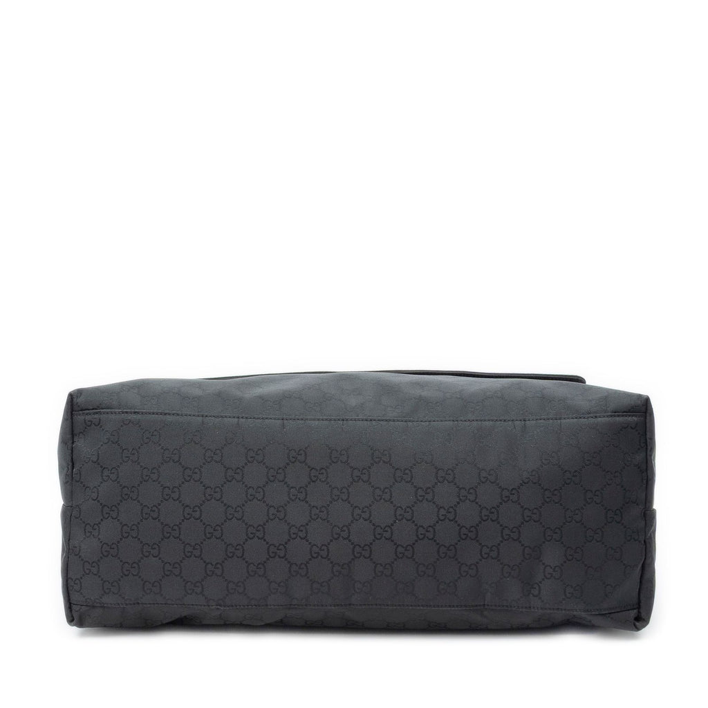 Gucci Large Flap Messenger Black GG Nylon Canvas — view 6