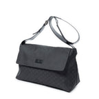 Gucci Large Flap Messenger Black GG Nylon Canvas — view 2