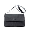 Gucci Large Flap Messenger Black GG Nylon Canvas