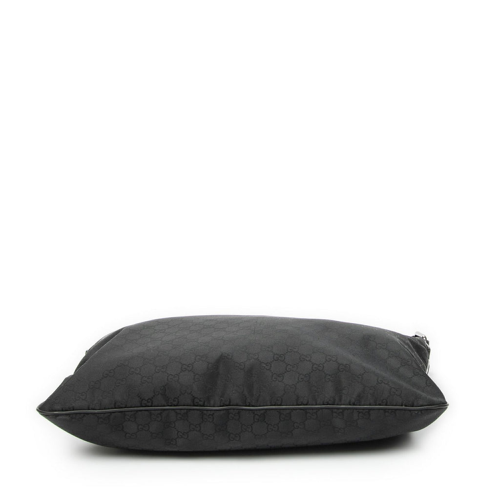 Gucci Large Flat Messenger Black GG Nylon Canvas — view 6