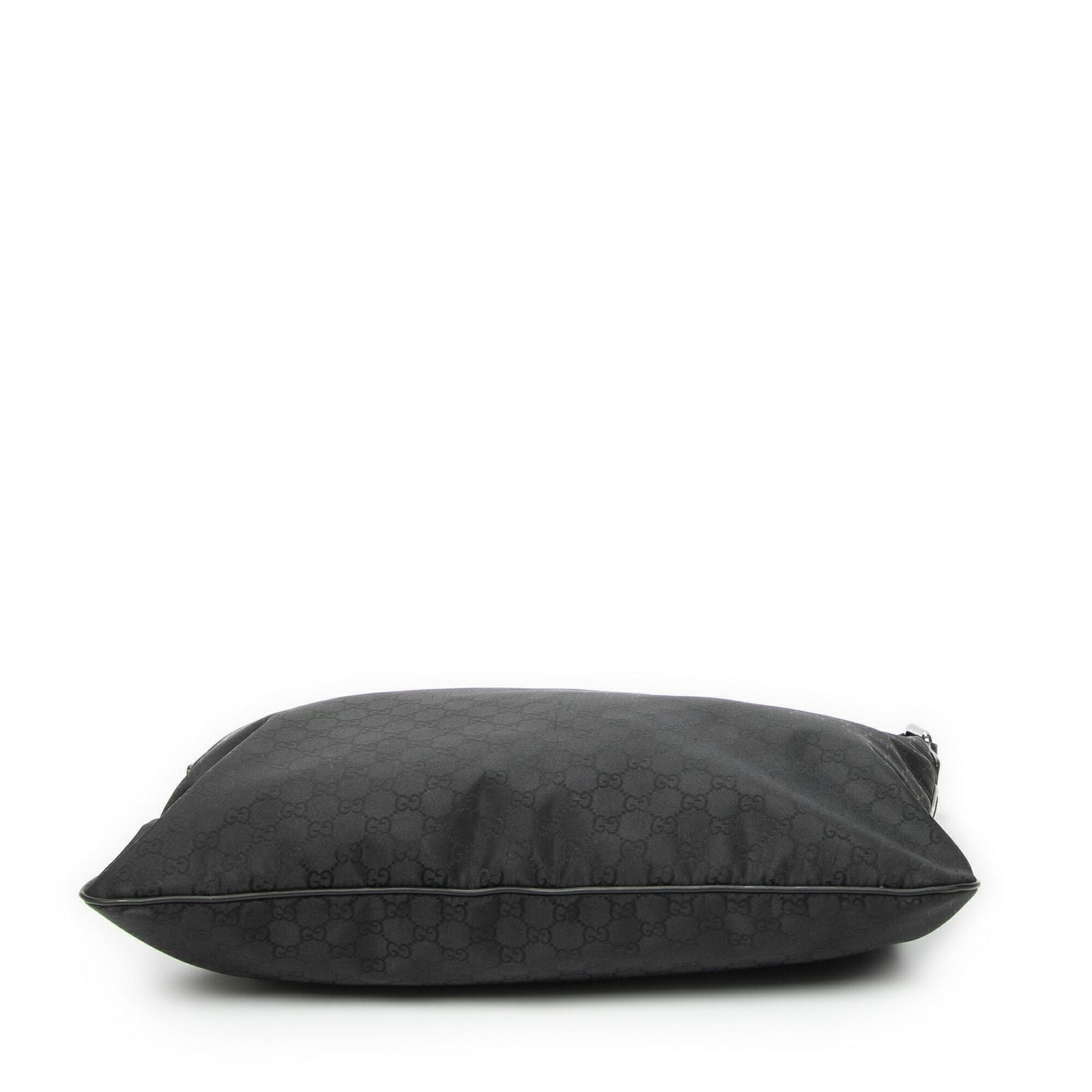 Gucci Large Flat Messenger Black GG Nylon Canvas — view 6