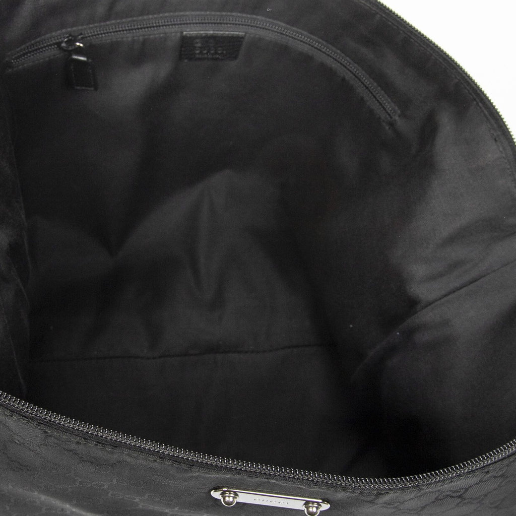 Gucci Large Flat Messenger Black GG Nylon Canvas — view 9