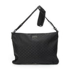 Gucci Large Flat Messenger Black GG Nylon Canvas