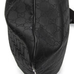 Gucci Large Flat Messenger Black GG Nylon Canvas — view 8