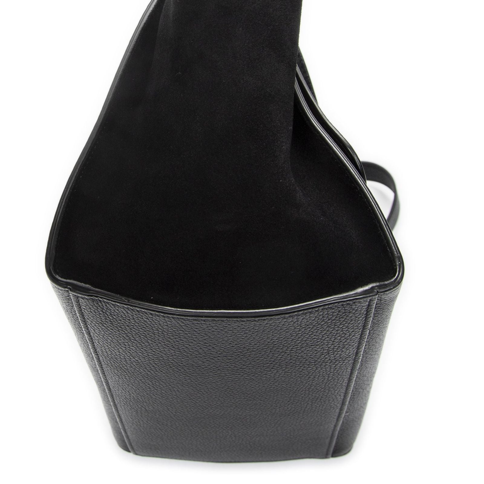 Celine Small Medium Swing Black Grain Calfskin Leather Shoulder Bag