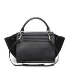 Celine Small Medium Swing Black Grain Calfskin Leather Shoulder Bag
