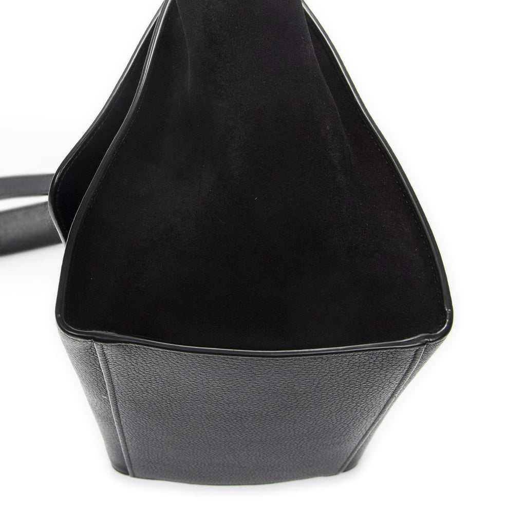 Celine Small Medium Swing Black Grain Calfskin Leather Shoulder Bag