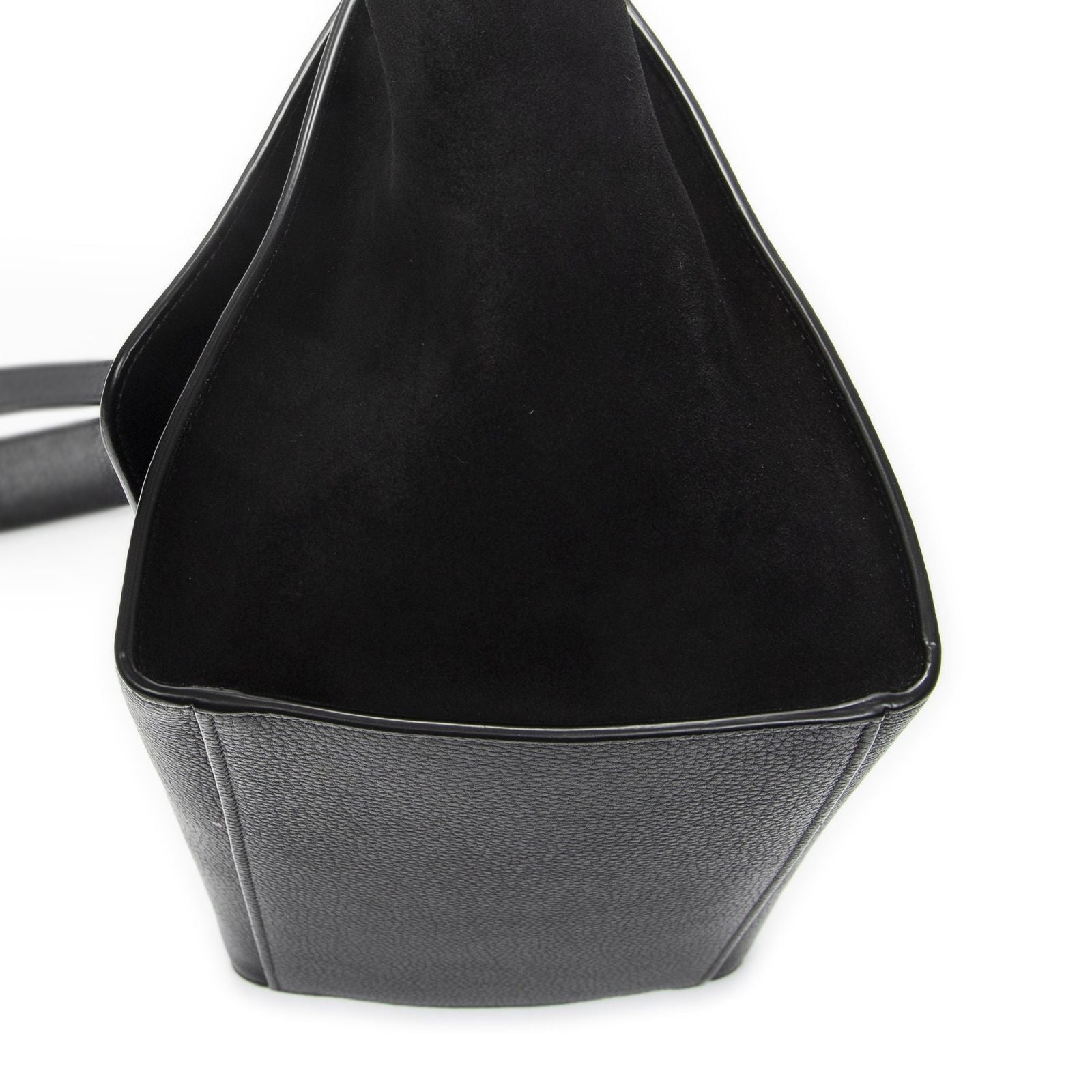 Celine Small Medium Swing Black Grain Calfskin Leather Shoulder Bag