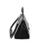 Celine Small Medium Swing Black Grain Calfskin Leather Shoulder Bag