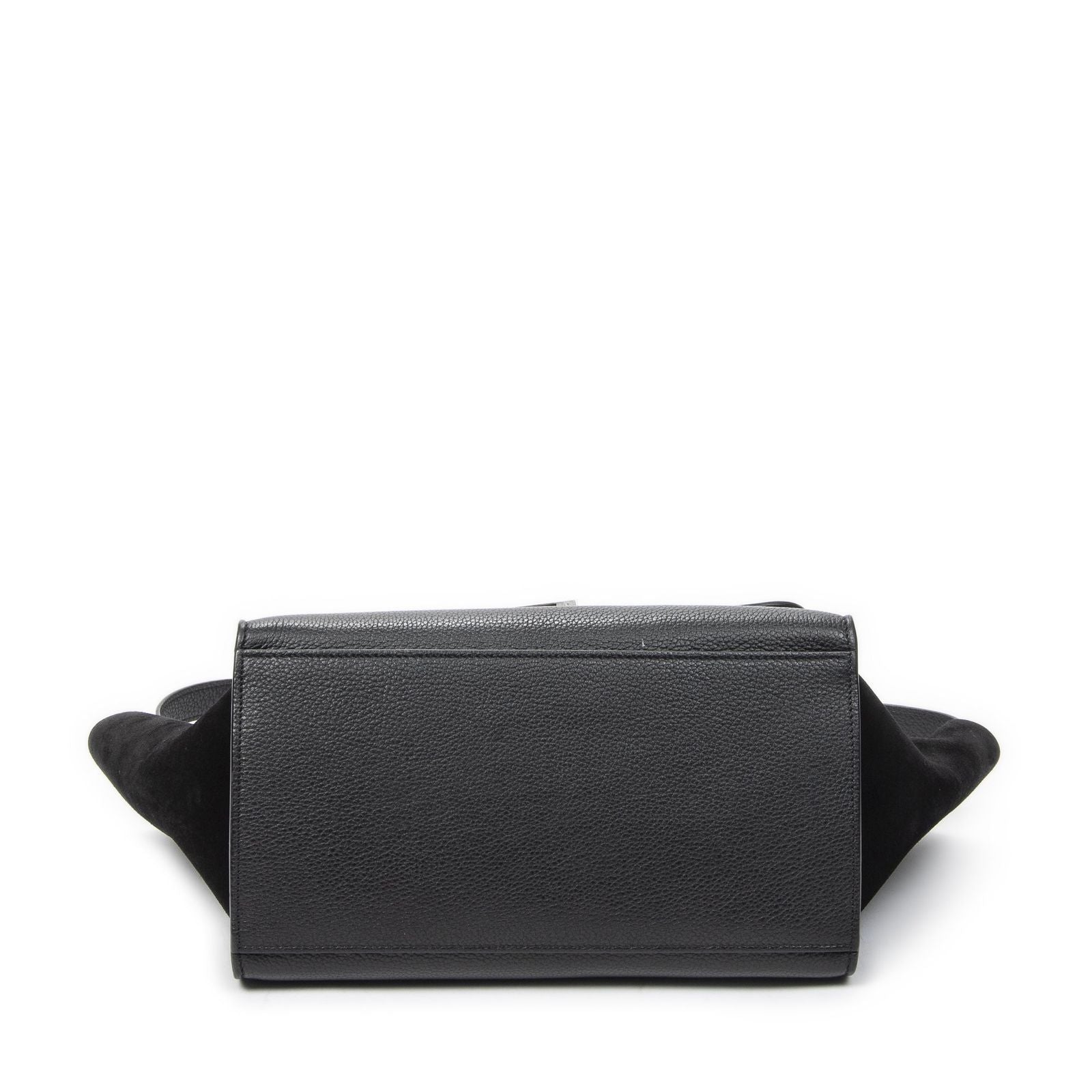 Celine Small Medium Swing Black Grain Calfskin Leather Shoulder Bag