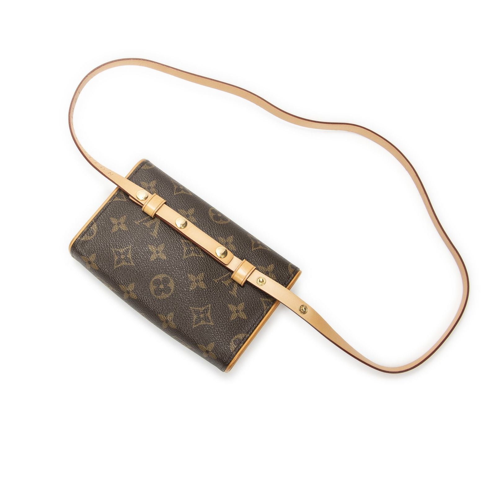 Louis Vuitton Pochette Florentine Brown Monogram Canvas Handbag — view 2