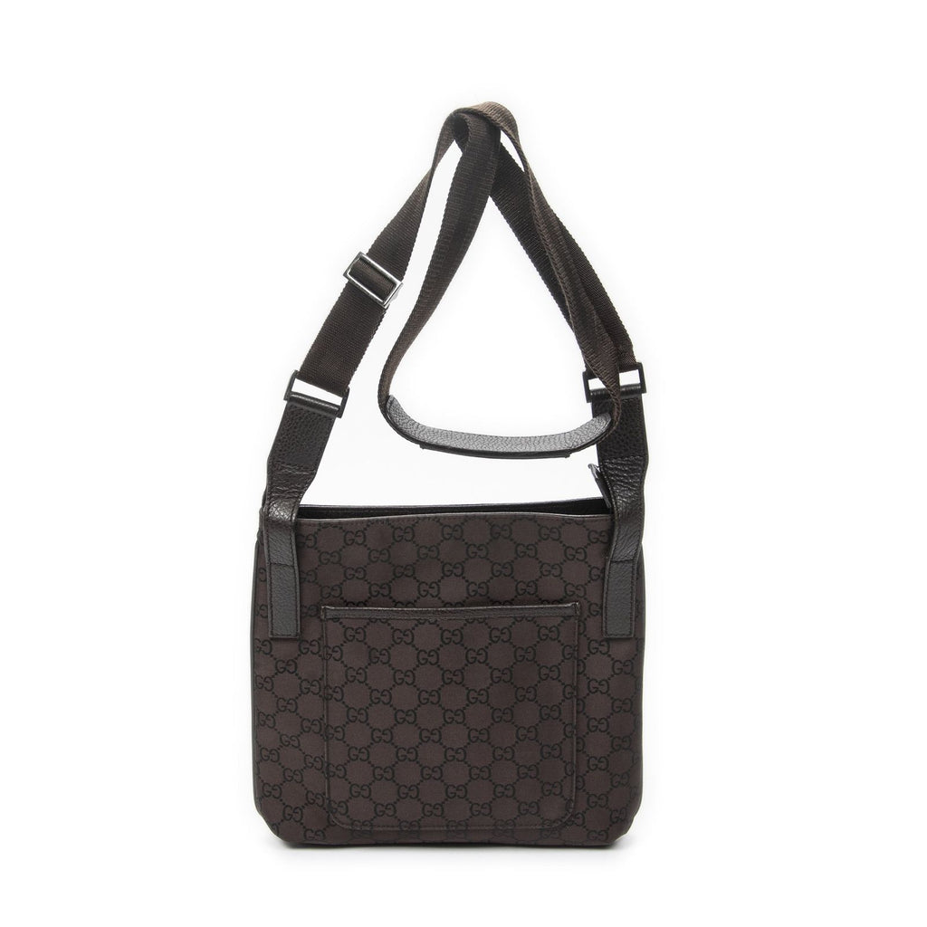 Gucci Front Pocket Jolicoeur Messenger Brown GG Nylon Canvas — view 5