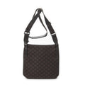 Gucci Front Pocket Jolicoeur Messenger Brown GG Nylon Canvas