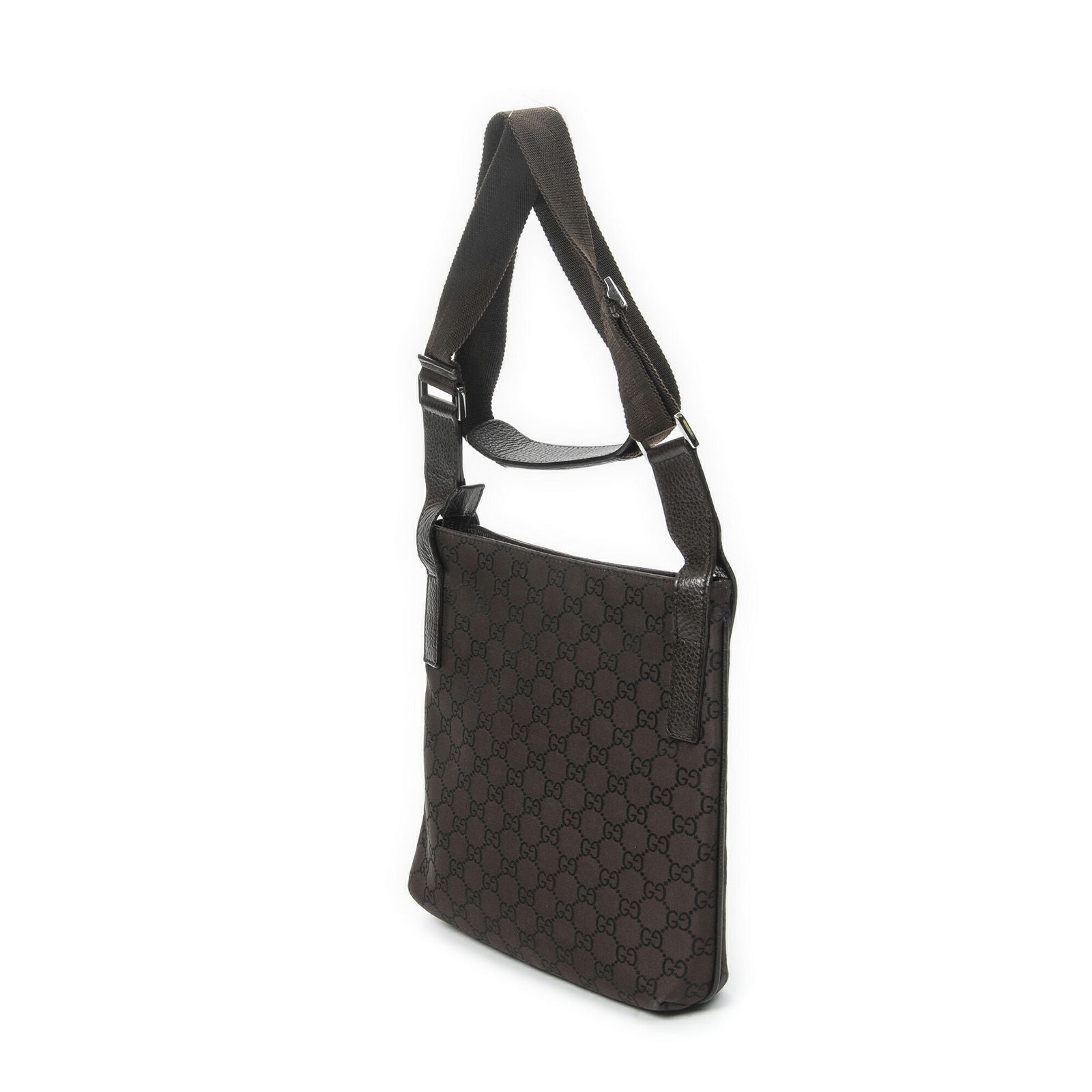 Gucci Front Pocket Jolicoeur Messenger Brown GG Nylon Canvas — view 2