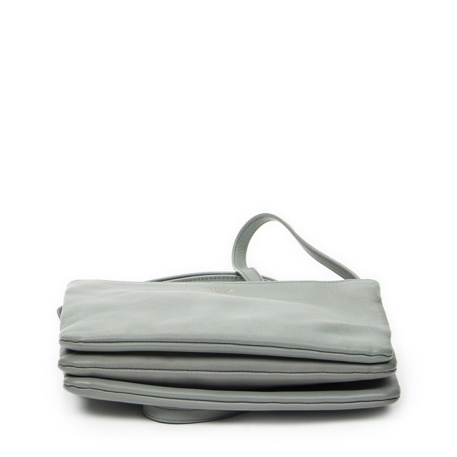 Celine Small Trio Crossbody Gray Calfskin Leather — view 6