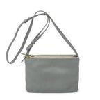 Celine Small Trio Crossbody Gray Calfskin Leather