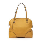 Gucci Bree Dome Tote Yellow Grain Calf Skin Leather