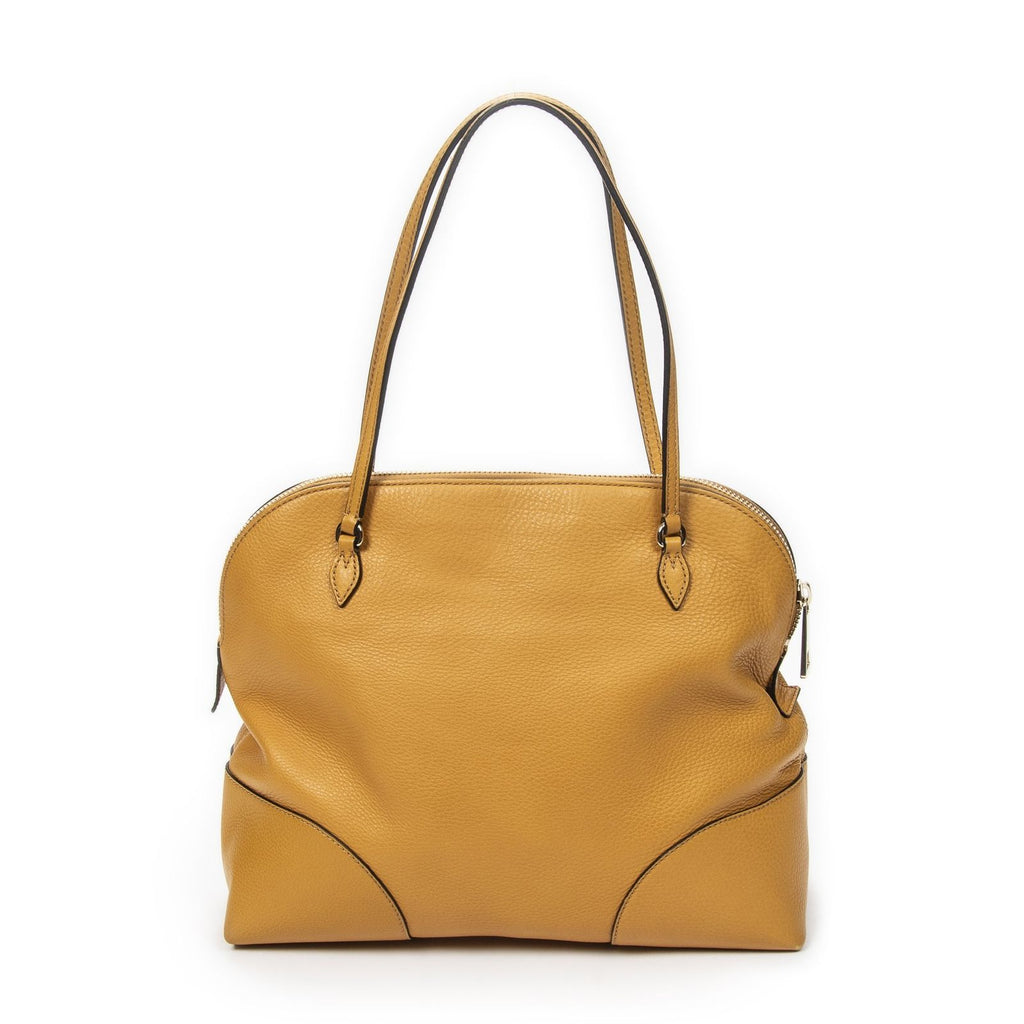 Gucci Bree Dome Tote Yellow Grain Calf Skin Leather — view 5