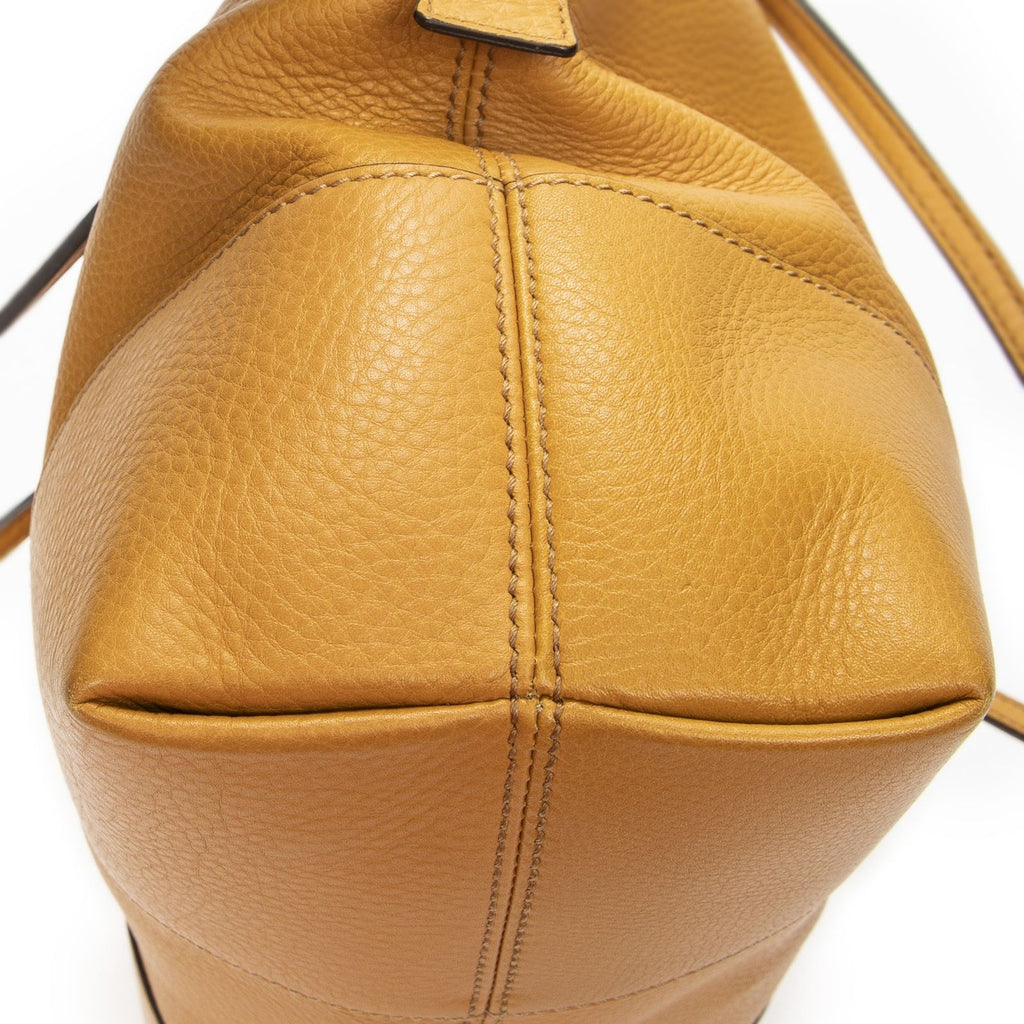 Gucci Bree Dome Tote Yellow Grain Calf Skin Leather — view 8