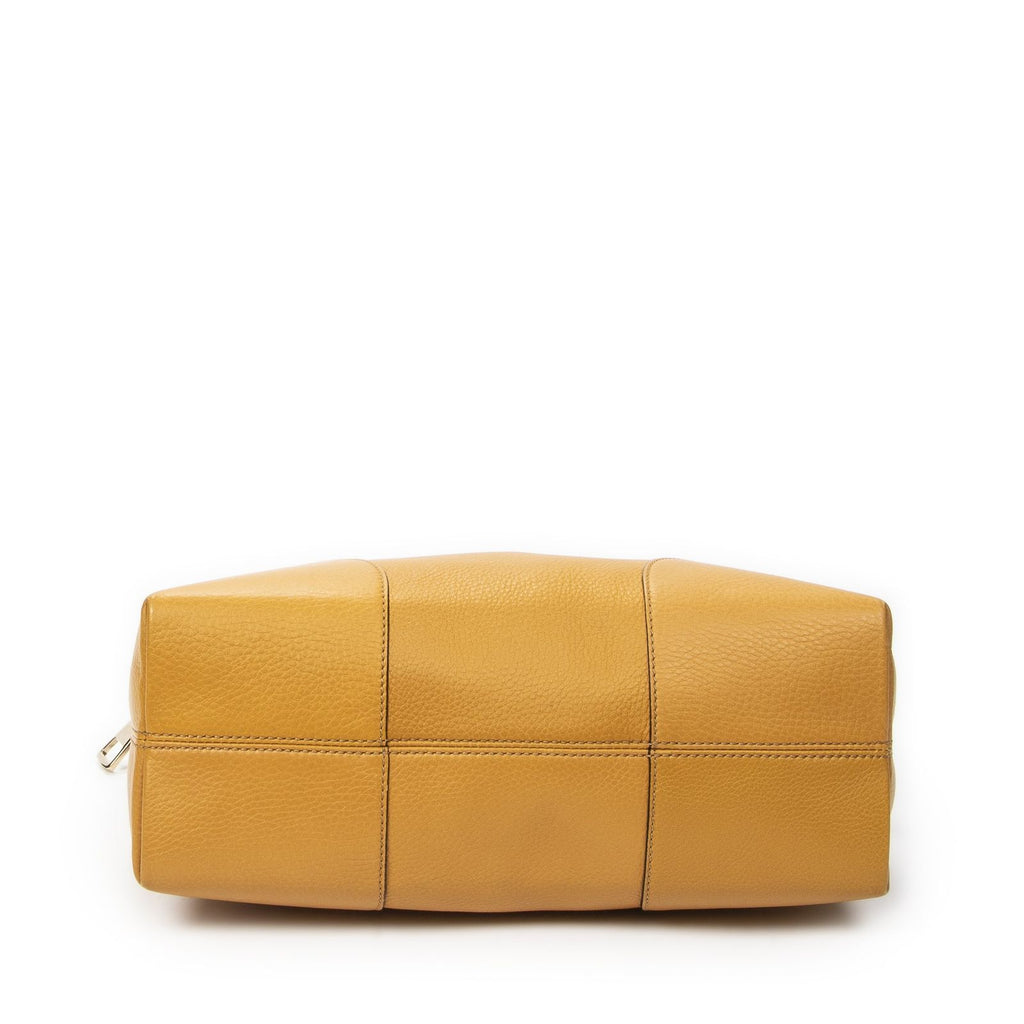 Gucci Bree Dome Tote Yellow Grain Calf Skin Leather — view 6