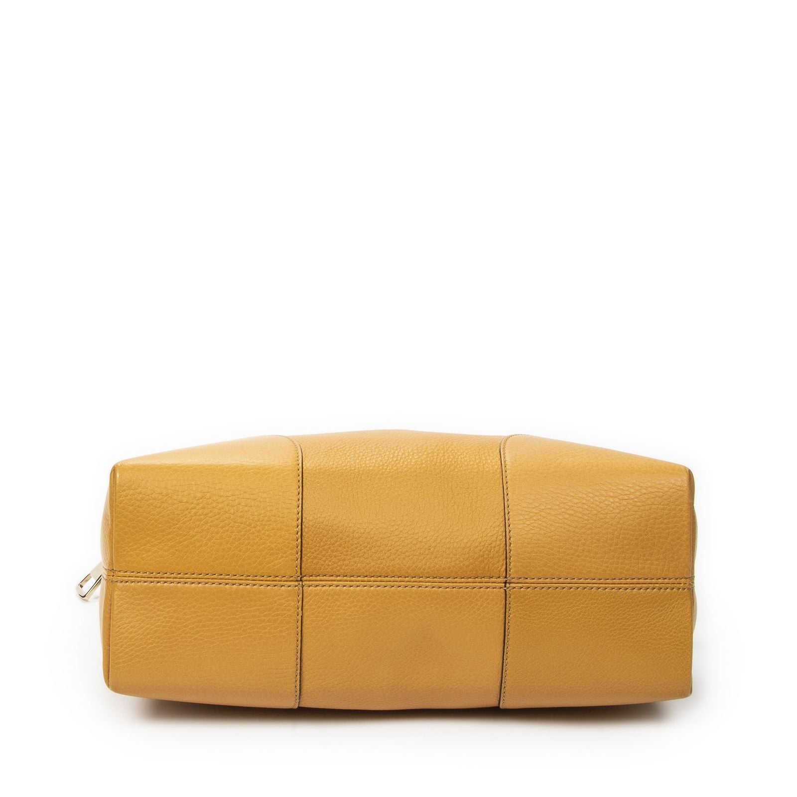 Gucci Bree Dome Tote Yellow Grain Calf Skin Leather — view 6