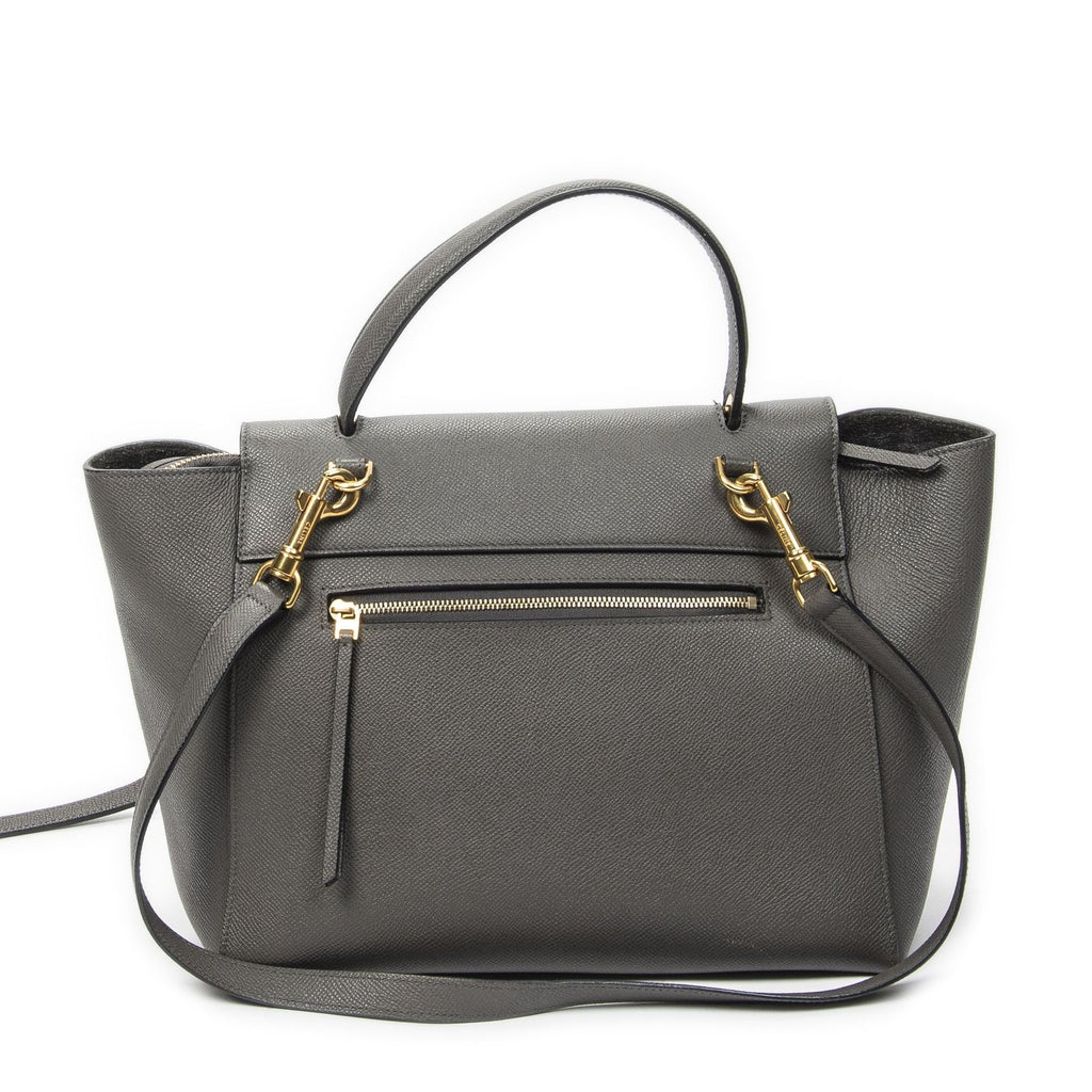Celine Mini Belt Bag Gray Grain Calf Skin Leather — view 5