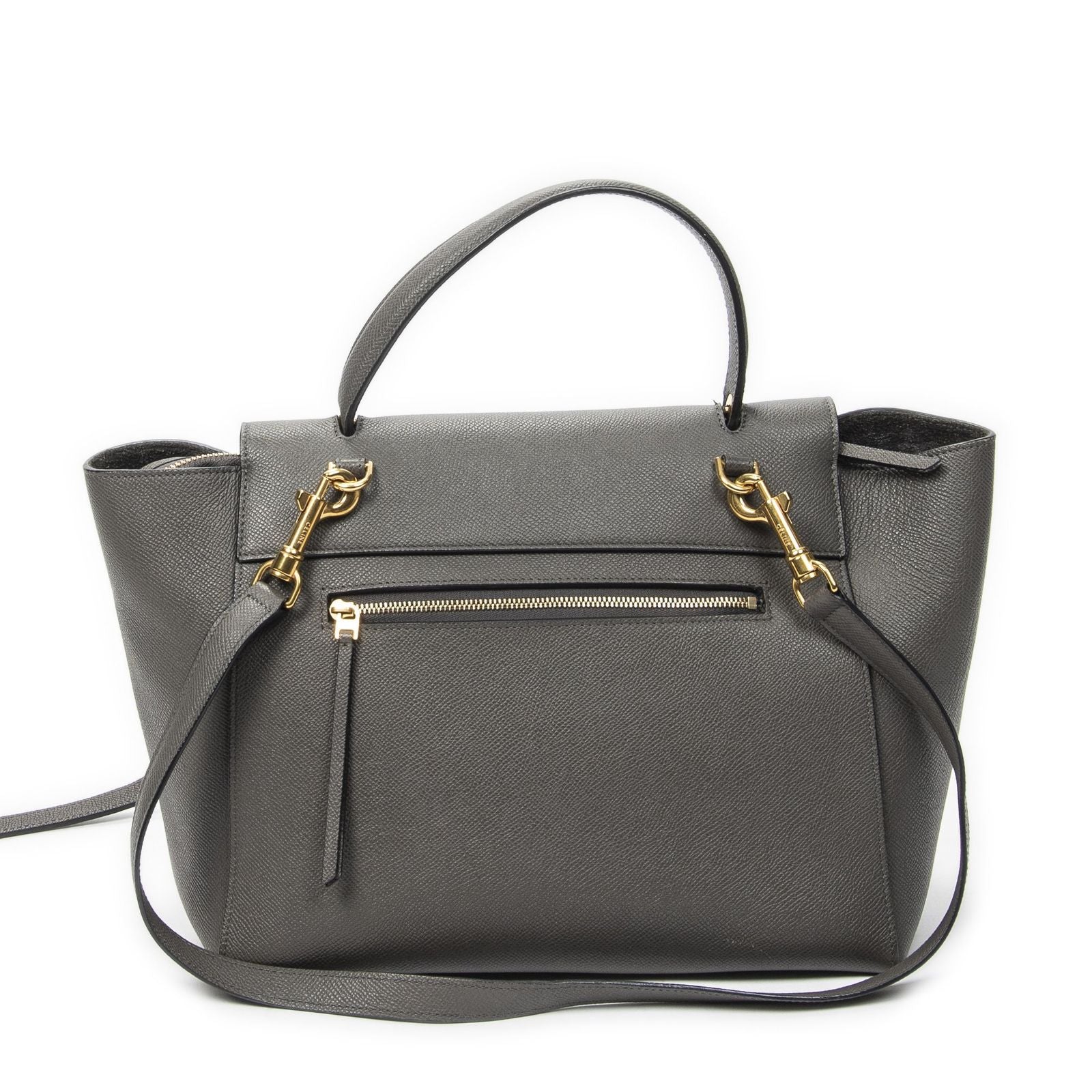 Celine Mini Belt Bag Gray Grain Calf Skin Leather — view 5