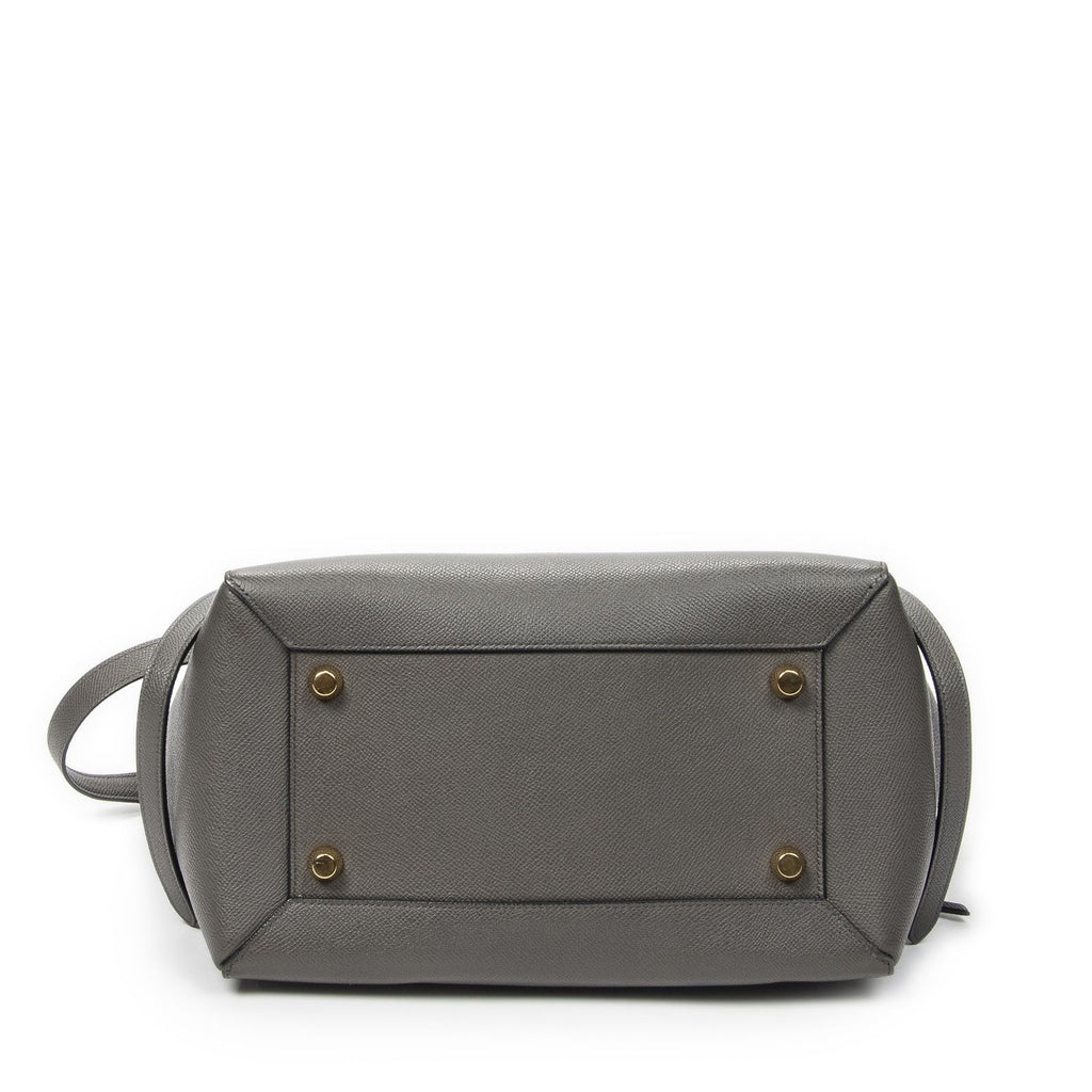 Celine Mini Belt Bag Gray Grain Calf Skin Leather — view 6