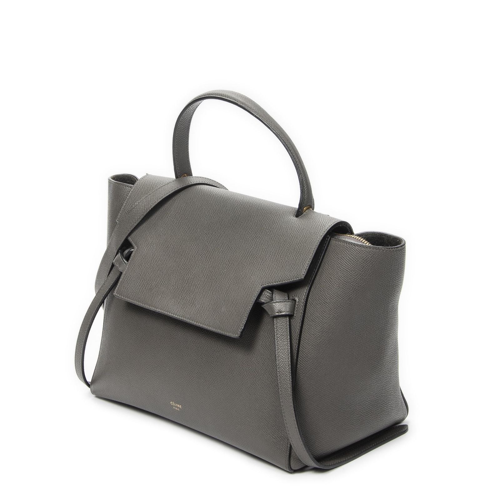 Celine Mini Belt Bag Gray Grain Calf Skin Leather — view 2