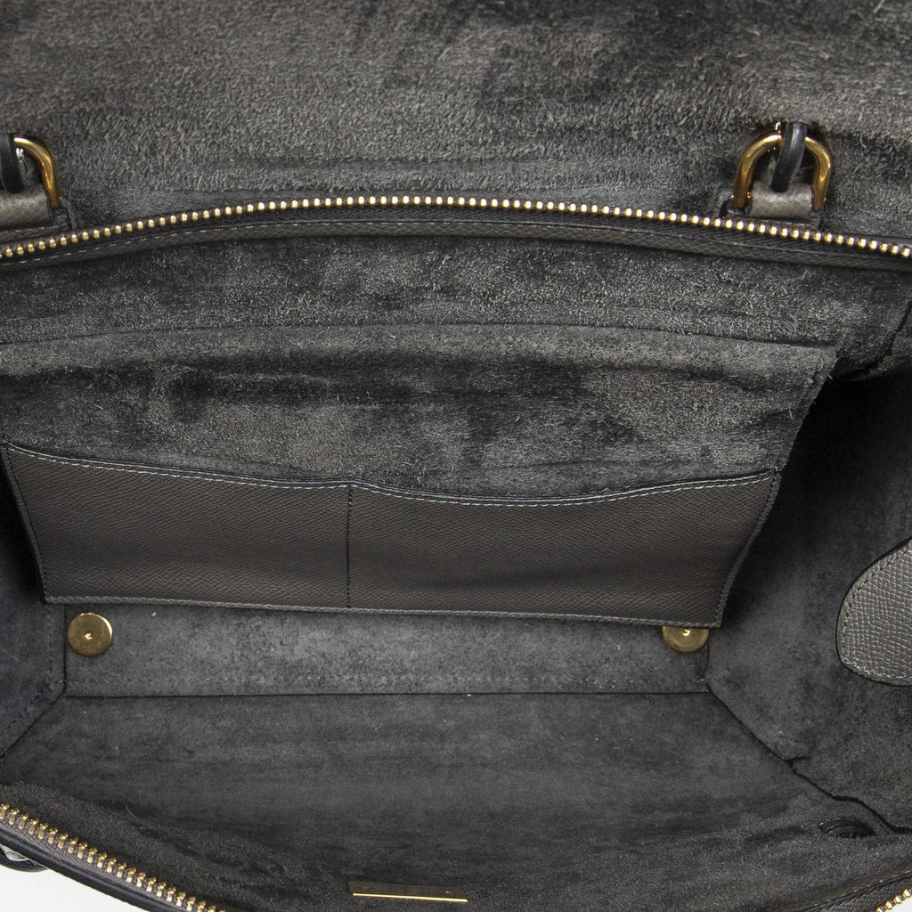 Celine Mini Belt Bag Gray Grain Calf Skin Leather — view 9