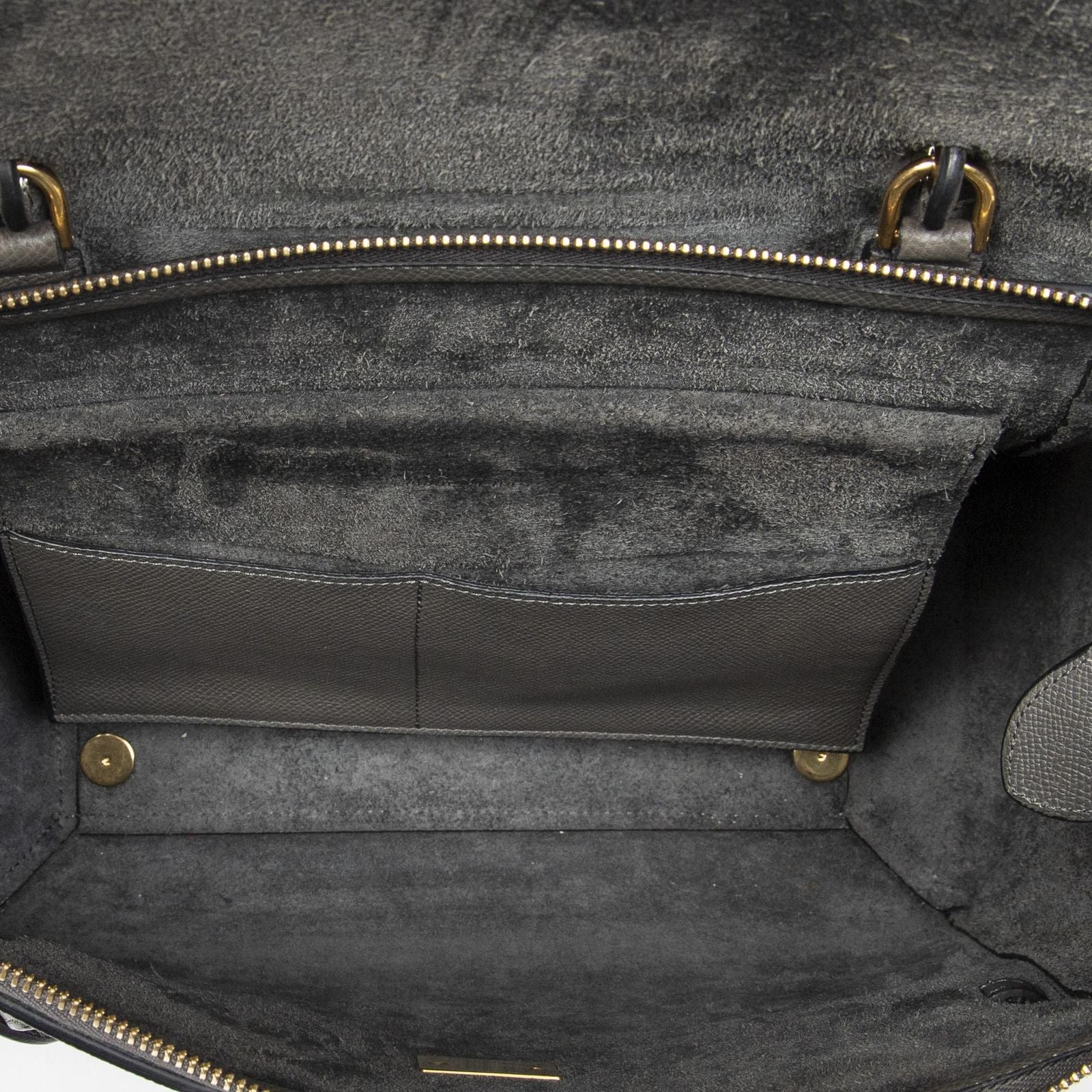 Celine Mini Belt Bag Gray Grain Calf Skin Leather — view 9