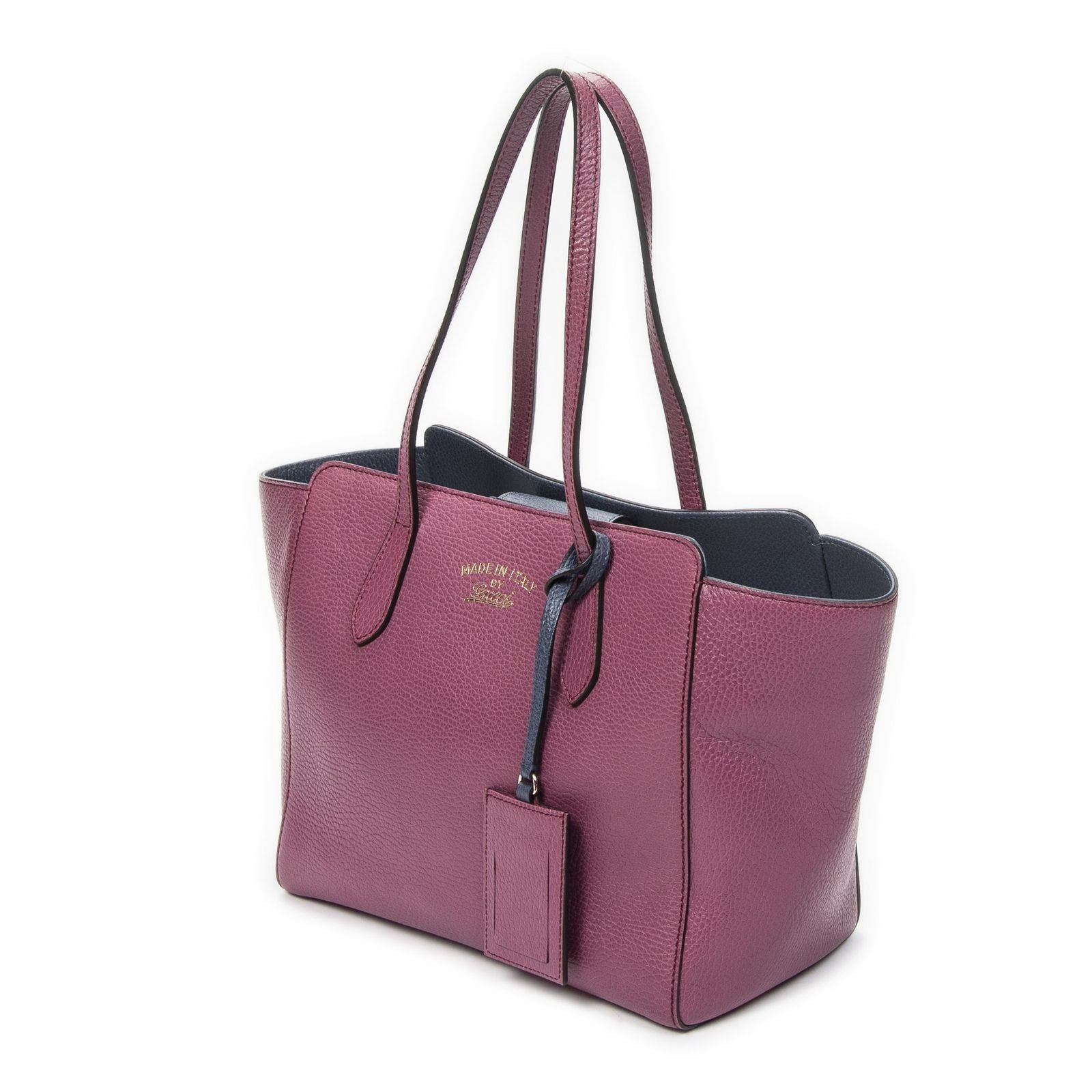 Gucci Small Swing Tote Purple Grain Calf Skin Leather — view 2