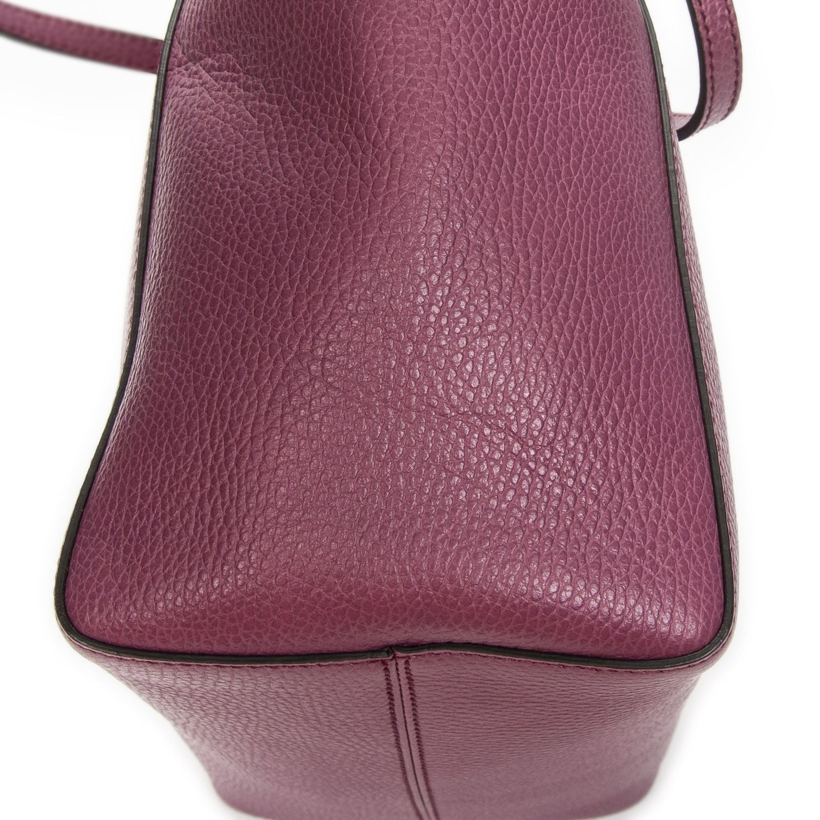 Gucci Small Swing Tote Purple Grain Calf Skin Leather — view 8