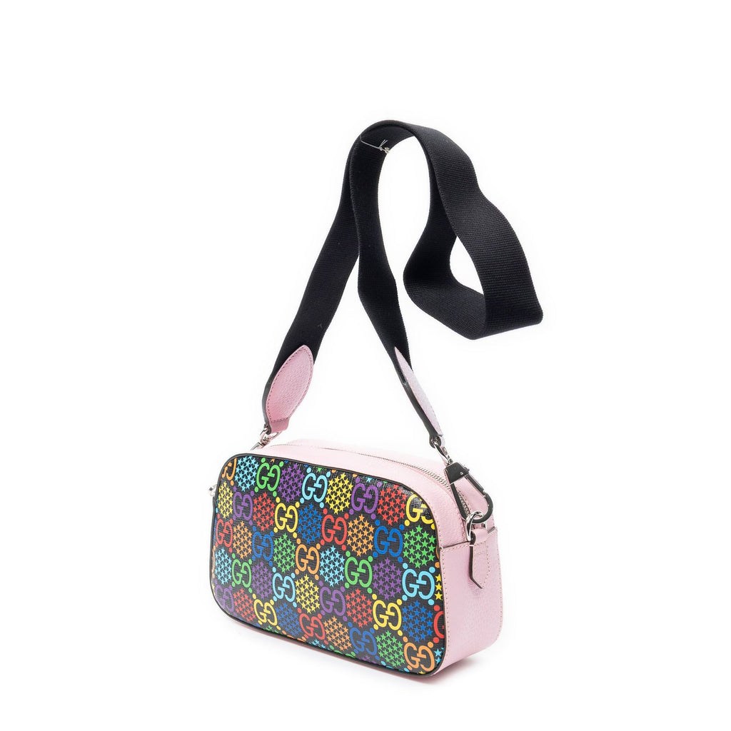 Gucci GG Psychedelic Camera Bag Pink Red Black Print Coated Canvasa — view 2