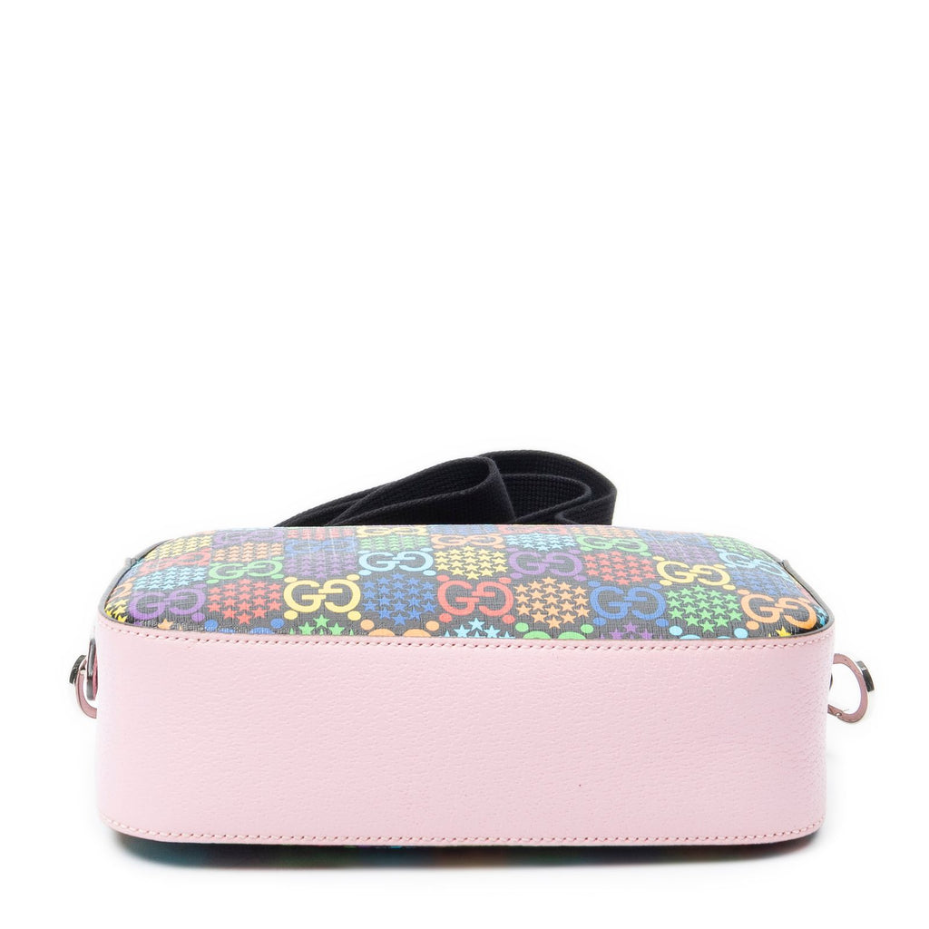 Gucci GG Psychedelic Camera Bag Pink Red Black Print Coated Canvasa — view 6