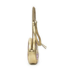Gucci Small GG Marmont Chain Crossbody Pink Blanc Matelasse Chez Leather — view 3