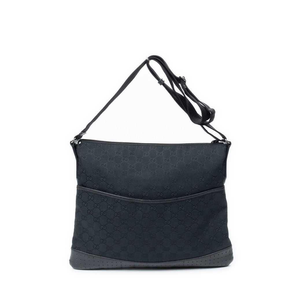 Gucci Large Flap Messenger Black GG Canvas
