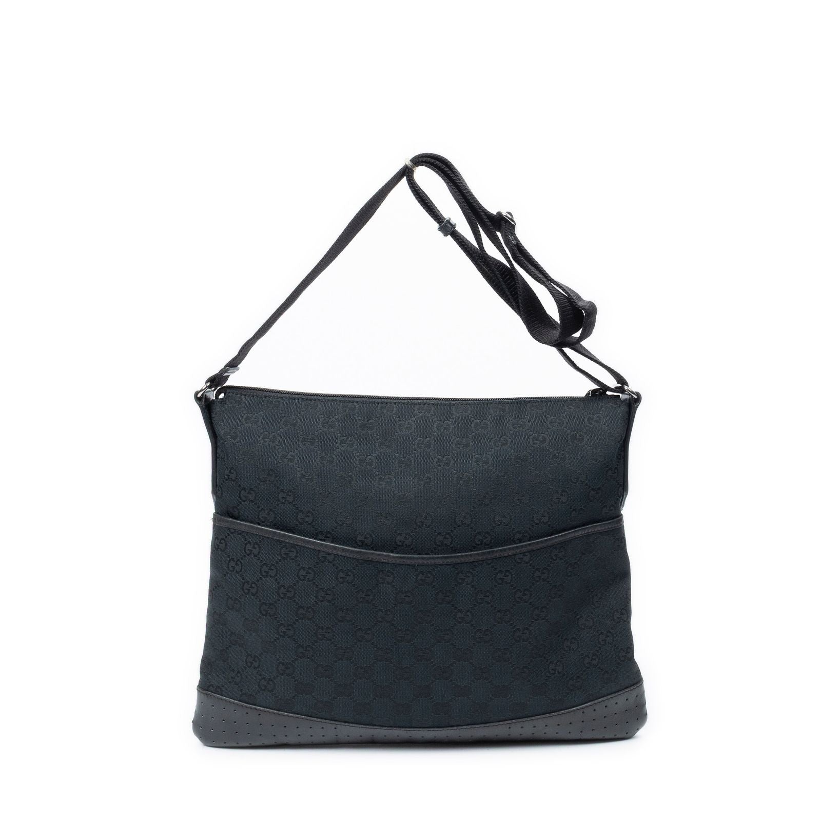 Gucci Large Flap Messenger Black GG Canvas
