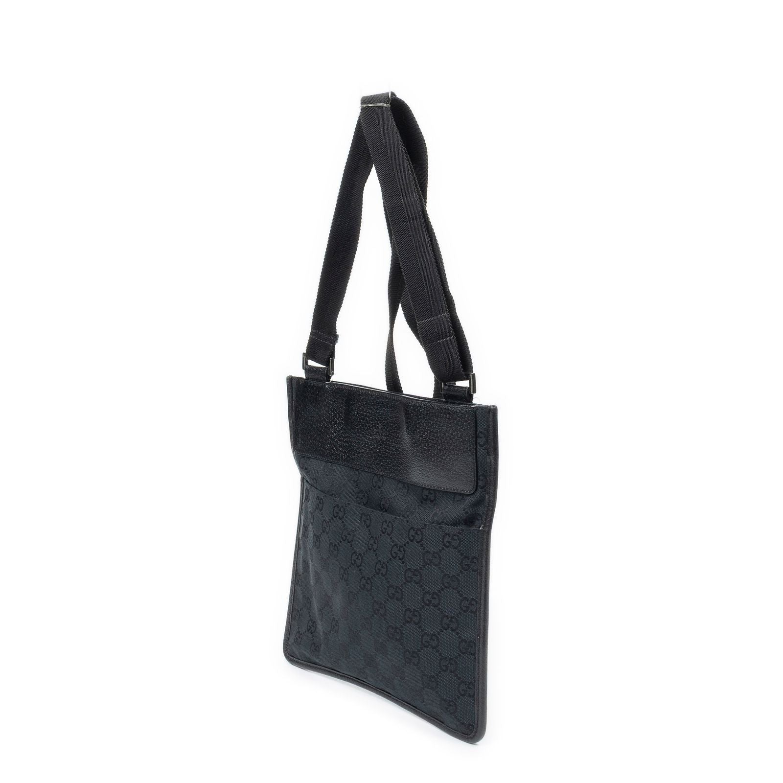 Gucci Small Messenger Black GG Canvas — view 2
