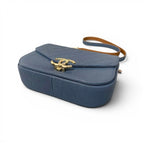 Chanel Shoulder Bag Blue Multicolor Half CC Logo Quilted Chain — view 4