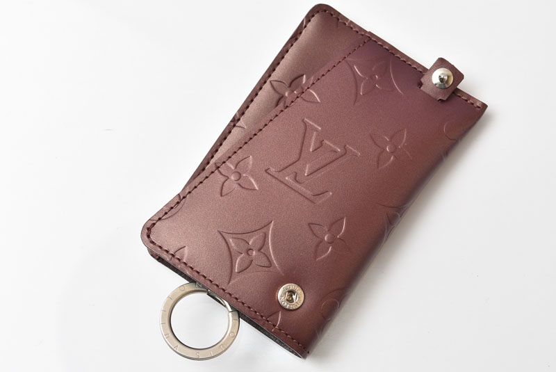 Louis Vuitton Key Case Clochette GM Key Ring Violet Monogram Matte Key Holder — view 5