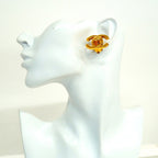 Chanel Earrings Vintage CC Logo Turnlock Gold Plated — view 5