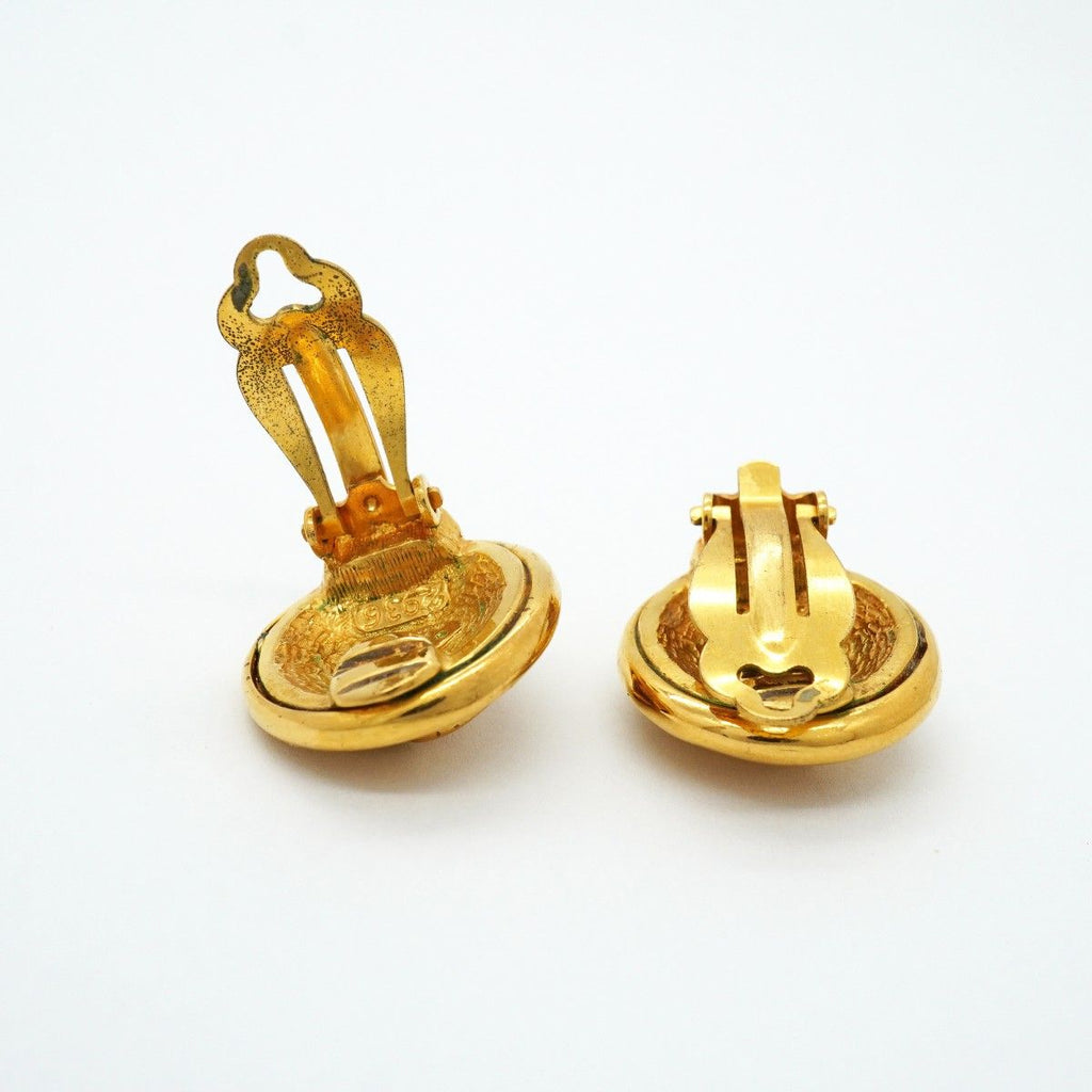 Chanel Earrings Vintage CC Logo Round — view 3
