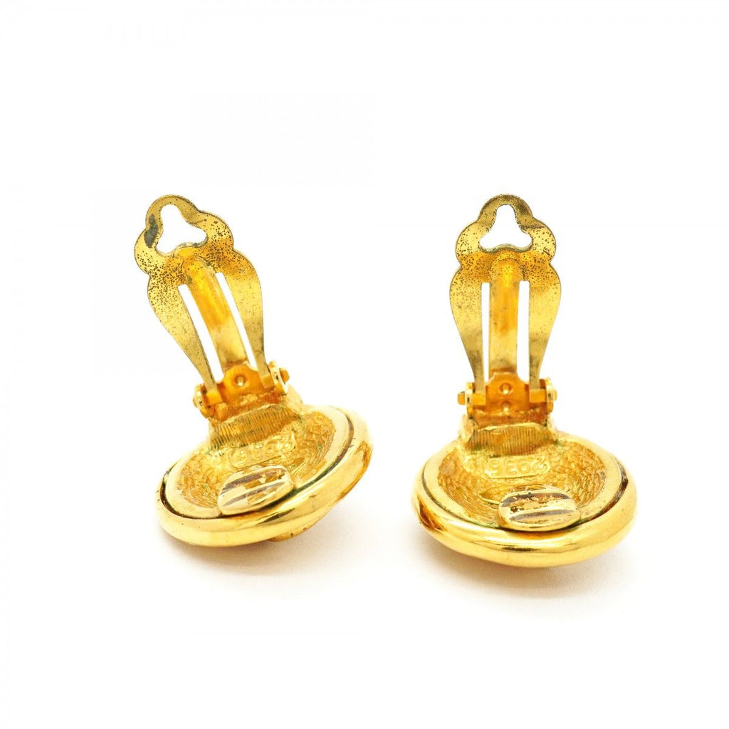 Chanel Earrings Vintage CC Logo Round — view 7
