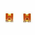 Hermes Earrings Cube Gold Plated Oren Gilet Dice