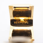 Hermes Earrings Enamel Gold Plated Cloisonne Blue Multicolor — view 4