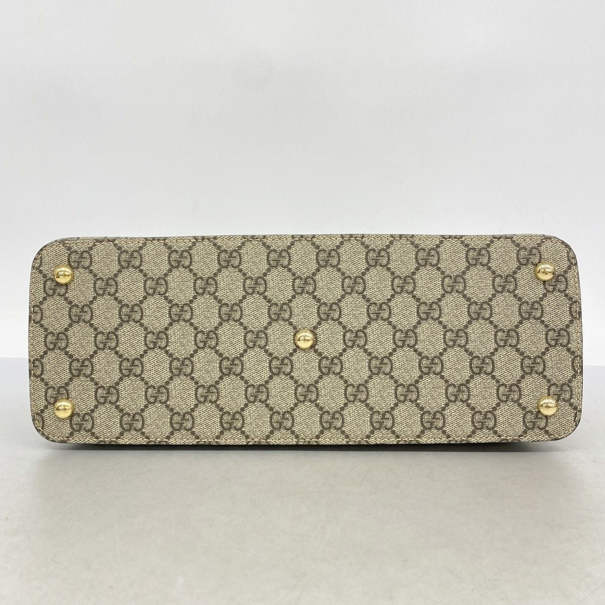 Gucci Handbag GG Supreme Canvas Beige Brown Gold 2-Way — view 3