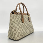 Gucci Handbag GG Supreme Canvas Beige Brown Gold 2-Way — view 2