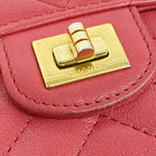Chanel Trifold Wallet Stitch 2.55 Caviar Leather Pink Gold — view 8