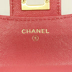 Chanel Trifold Wallet Stitch 2.55 Caviar Leather Pink Gold — view 4
